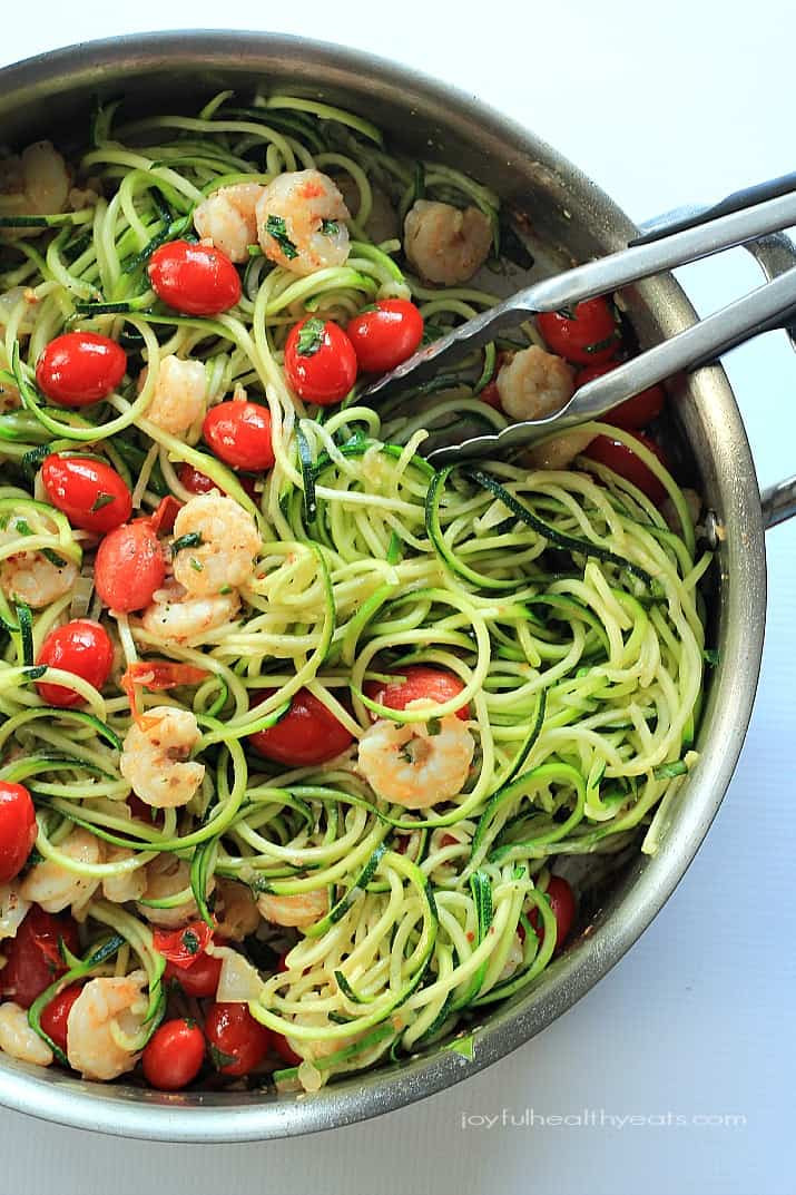 Shrimp And Zucchini
 Shrimp Scampi with Zucchini Noodles