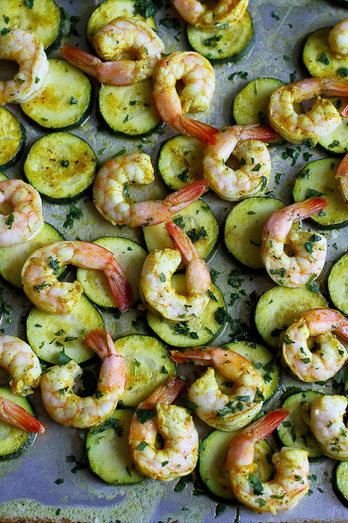 Shrimp And Zucchini
 Roasted Curry Shrimp & Zucchini Sheet Pan Meal Recipe