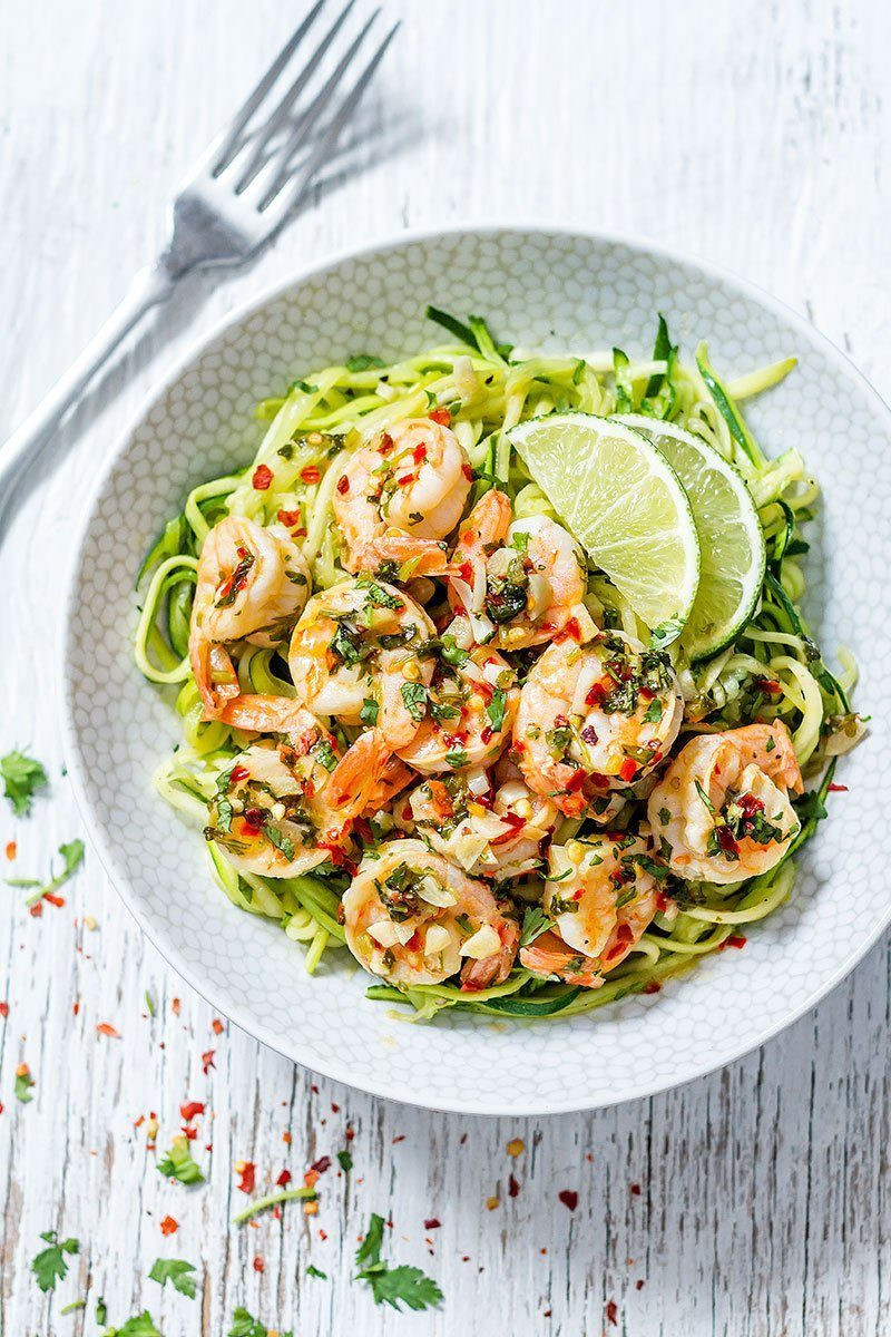 Shrimp And Zucchini
 Cilantro Lime Shrimp with Zucchini Noodles — Eatwell101
