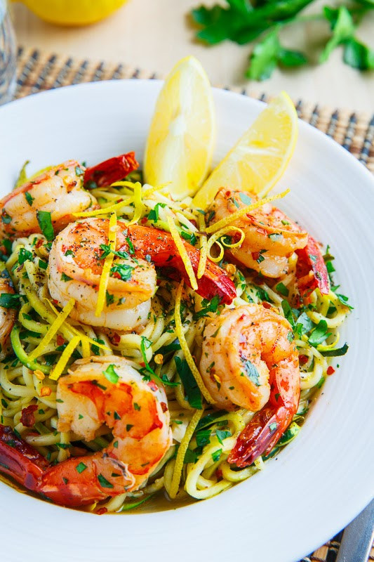 Shrimp And Zucchini
 Shrimp Scampi with Zucchini Noodles Recipe on Closet Cooking
