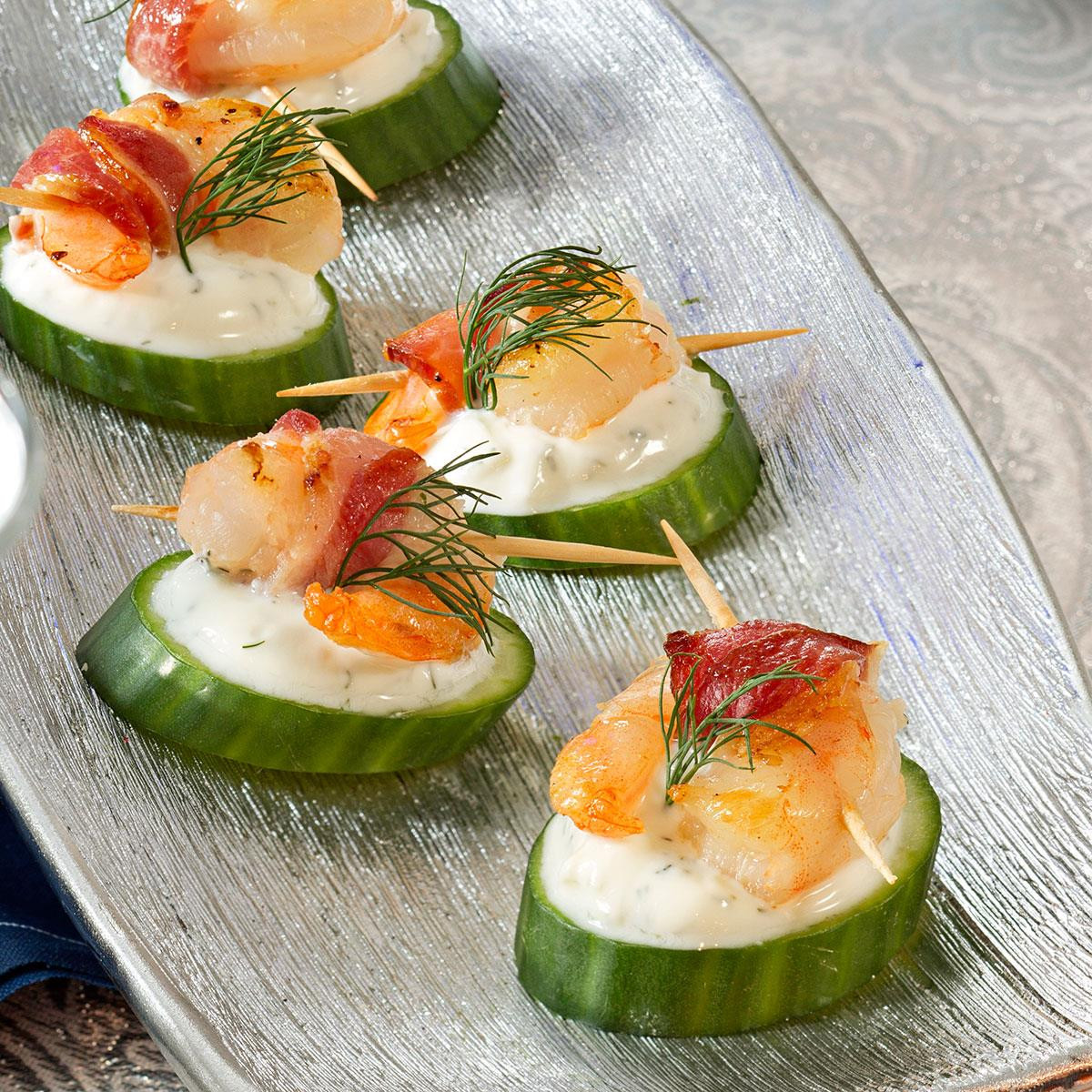 Shrimp Appetizer Ideas
 Tzatziki Shrimp Cucumber Rounds Recipe