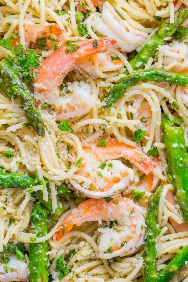 Shrimp Asparagus Pasta Recipes
 Shrimp Scampi Pasta with Asparagus VIDEO