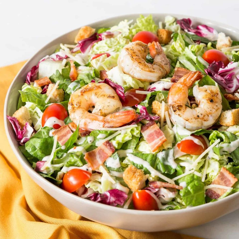 Shrimp Caesar Salad
 BLT Caesar Salad with Grilled Shrimp