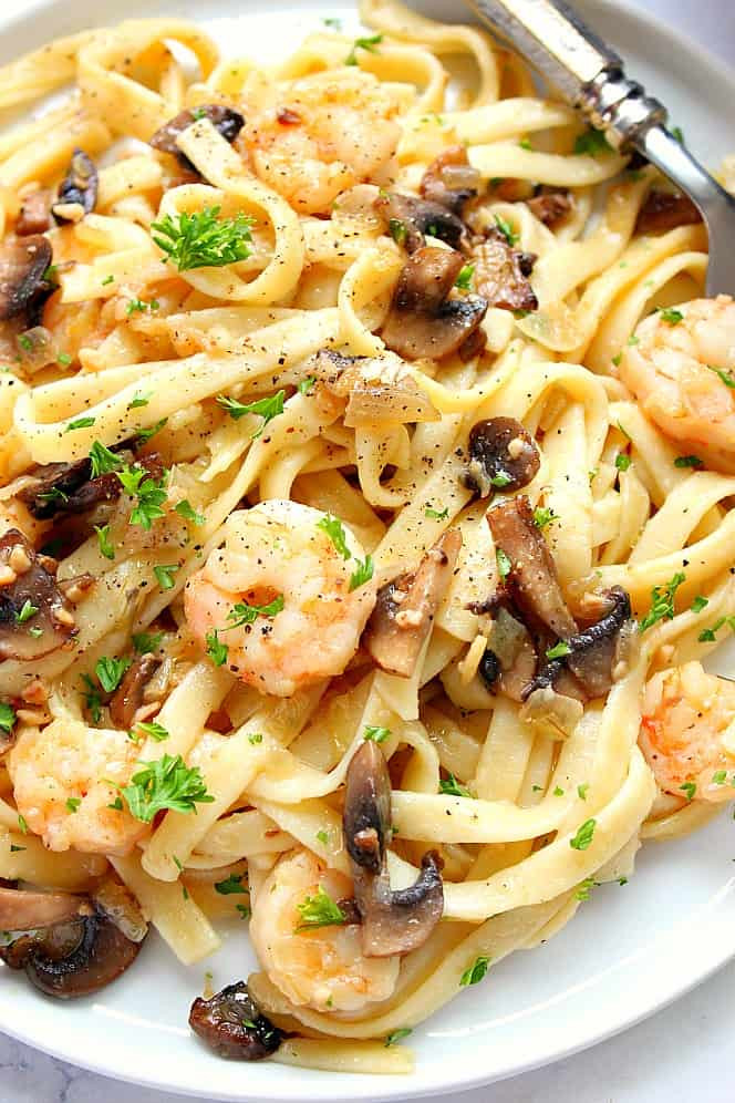 Shrimp Mushroom Pasta Recipes
 Garlic Butter Mushroom Shrimp Pasta Recipe Crunchy