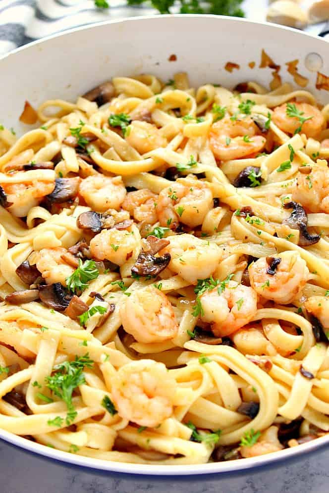 Shrimp Mushroom Pasta Recipes
 Garlic Butter Mushroom Shrimp Pasta Recipe Crunchy