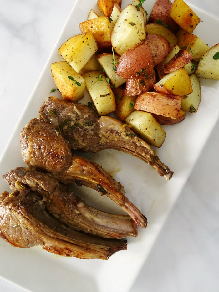 Side Dishes To Go With Lamb
 Lemon Rosemary Lamb Chops with Herbed Potatoes Living La