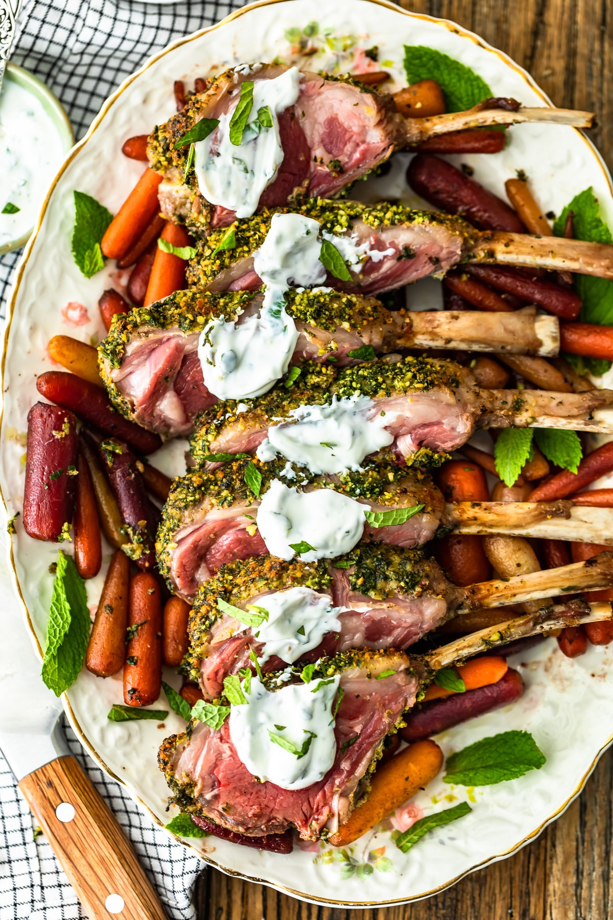 Side Dishes To Go With Lamb
 Herb Crusted Rack of Lamb Recipe with Mint Yogurt Sauce
