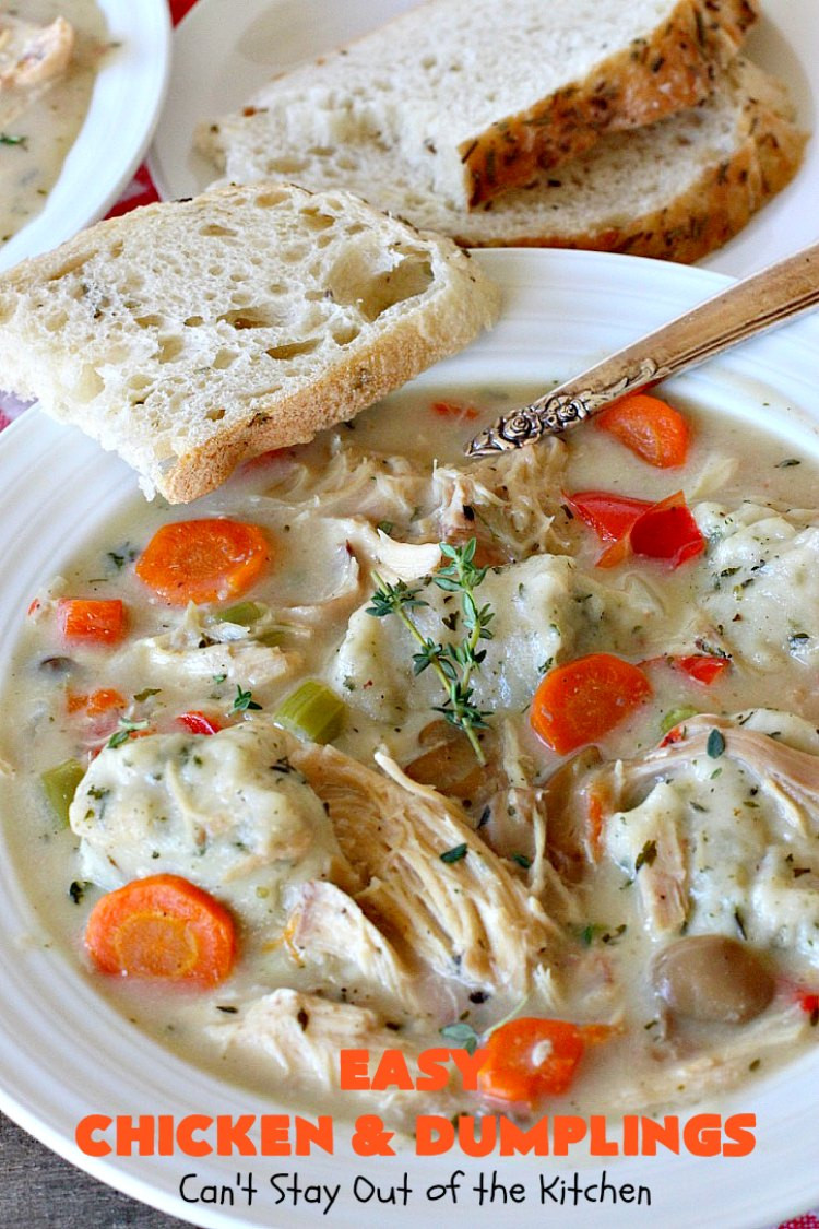Simple Chicken And Dumplings
 Easy Chicken and Dumplings Can t Stay Out of the Kitchen