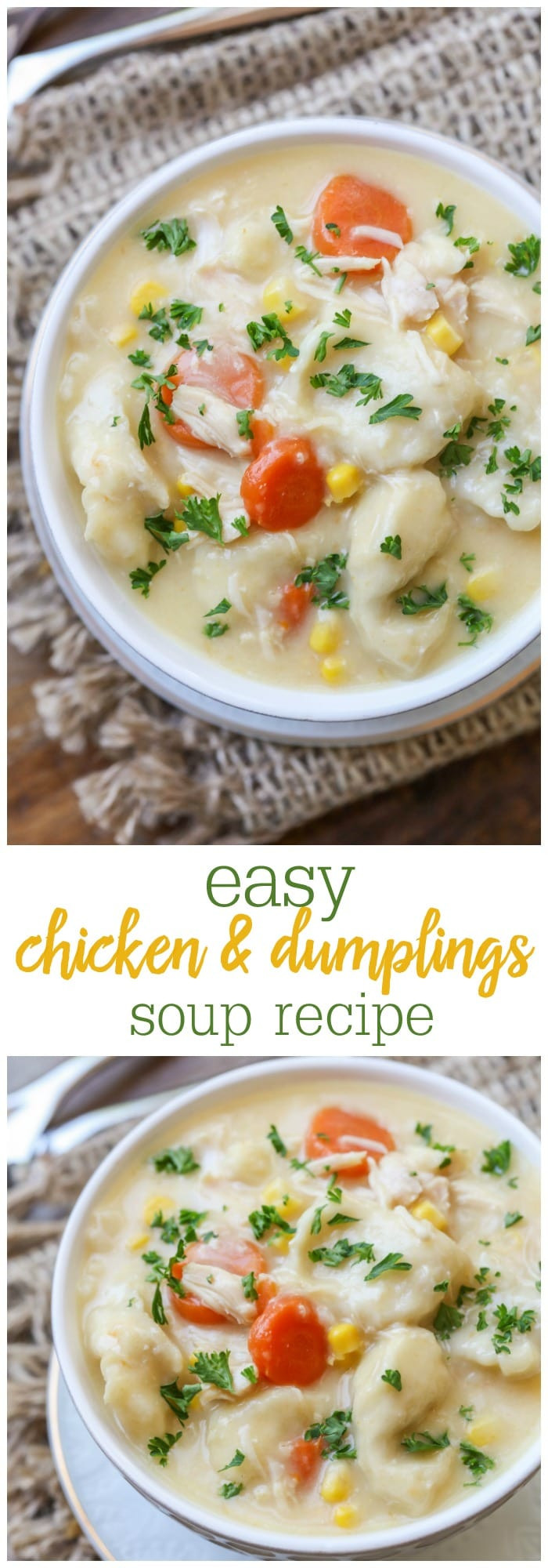 Simple Chicken And Dumplings
 EASY Chicken Dumpling Soup