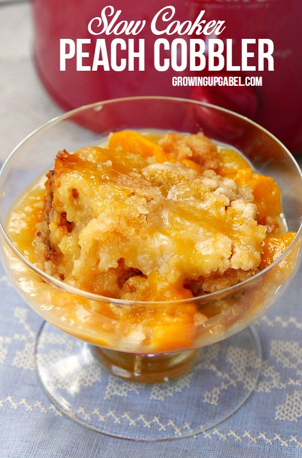 Slow Cooker Cake Recipes With Yellow Cake Mix
 Easy 3 Ingre nt Crock Pot Peach Cobbler with Cake Mix