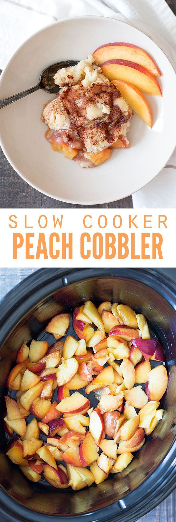 Slow Cooker Cake Recipes With Yellow Cake Mix
 Slow Cooker Peach Cobbler Recipe