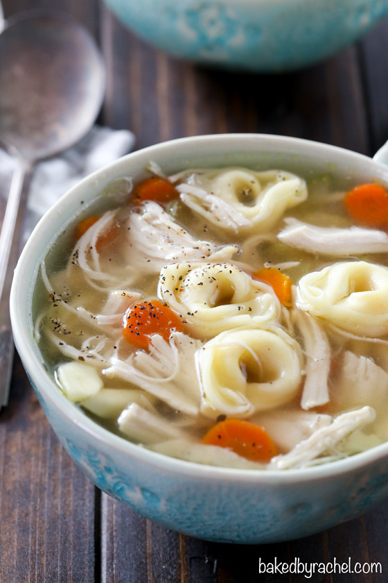 Slow Cooker Chicken Tortellini Soup
 Baked by Rachel Slow Cooker Chicken Tortellini Soup