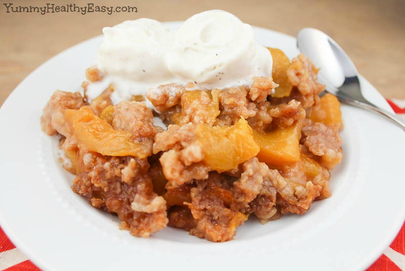 Slow Cooker Peach Cobbler
 Slow Cooker Peach Cobbler Yummy Healthy Easy