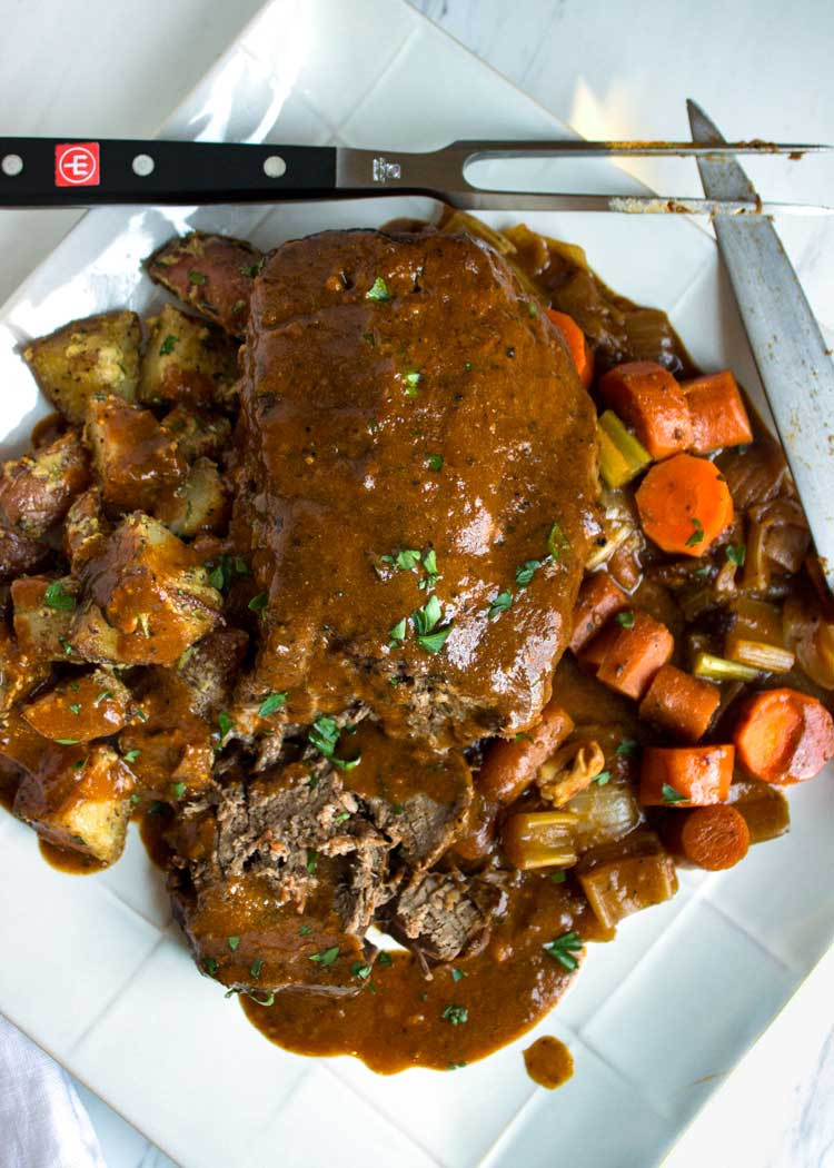 Slow Cooker Pot Roast With Gravy
 Savory Slow Cooker Pot Roast Kevin Is Cooking
