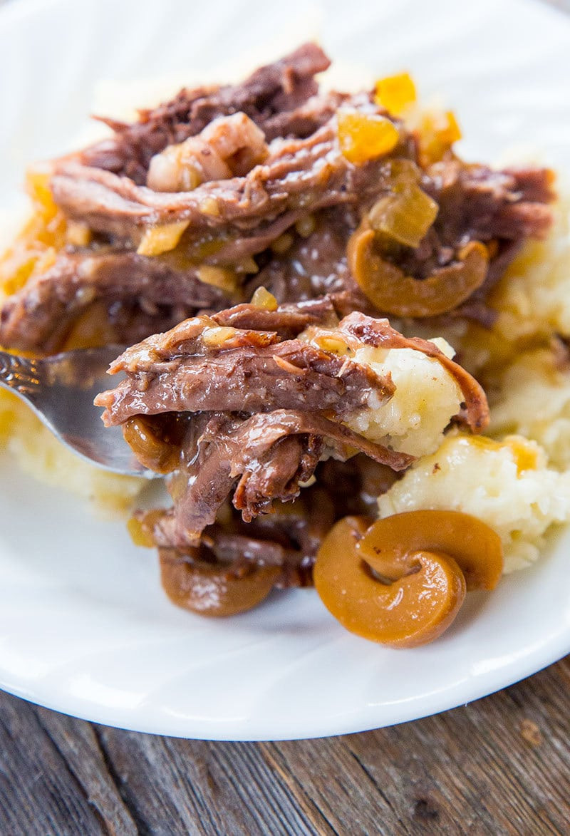 Slow Cooker Pot Roast With Gravy
 Slow Cooker Pot Roast With ion Mushroom Gravy Fast and