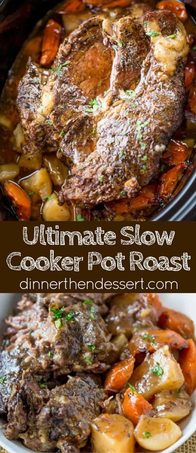 Slow Cooker Pot Roast With Gravy
 Ultimate Slow Cooker Pot Roast Dinner then Dessert