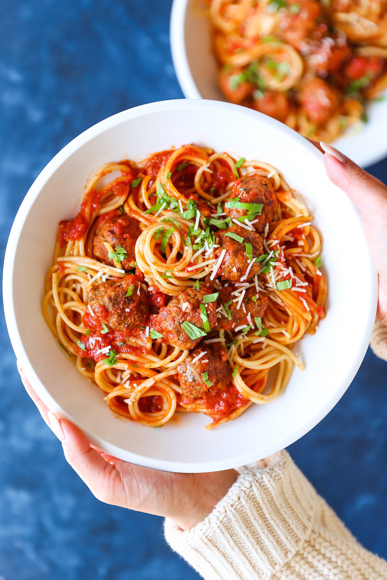 Slow Cooker Spaghetti Sauce With Meatballs
 Slow Cooker Spaghetti and Meatballs Damn Delicious