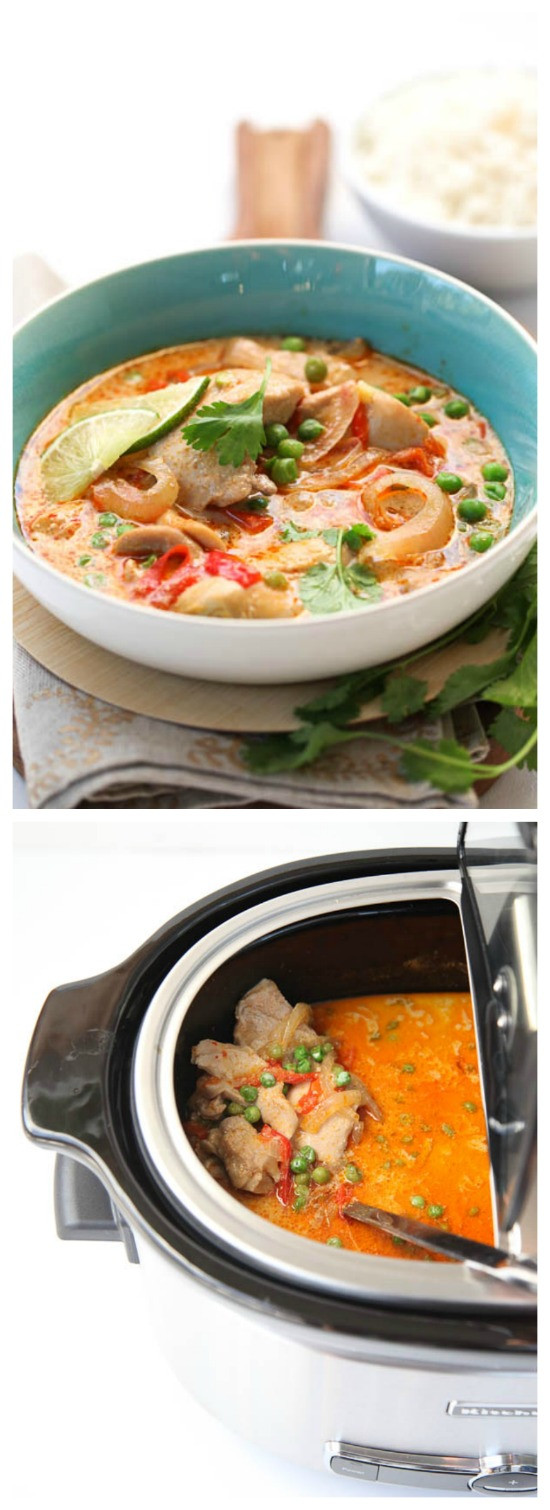 Slow Cooker Thai Chicken Soup
 Slow Cooker from Scratch Slow Cooker Thai Chicken Soup