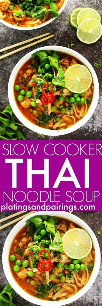 Slow Cooker Thai Chicken Soup
 Easy Slow Cooker Thai Chicken Noodle Soup