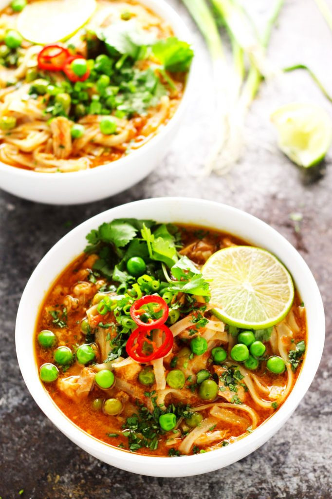 Slow Cooker Thai Chicken Soup
 Easy Slow Cooker Thai Chicken Noodle Soup