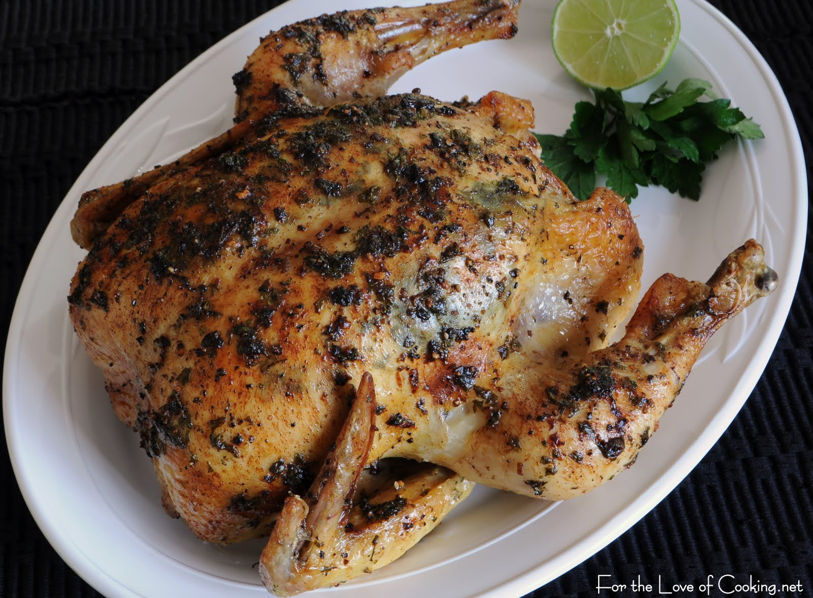 Slow Roasted Chicken
 Slow Roasted Chicken with Cilantro Lime Butter