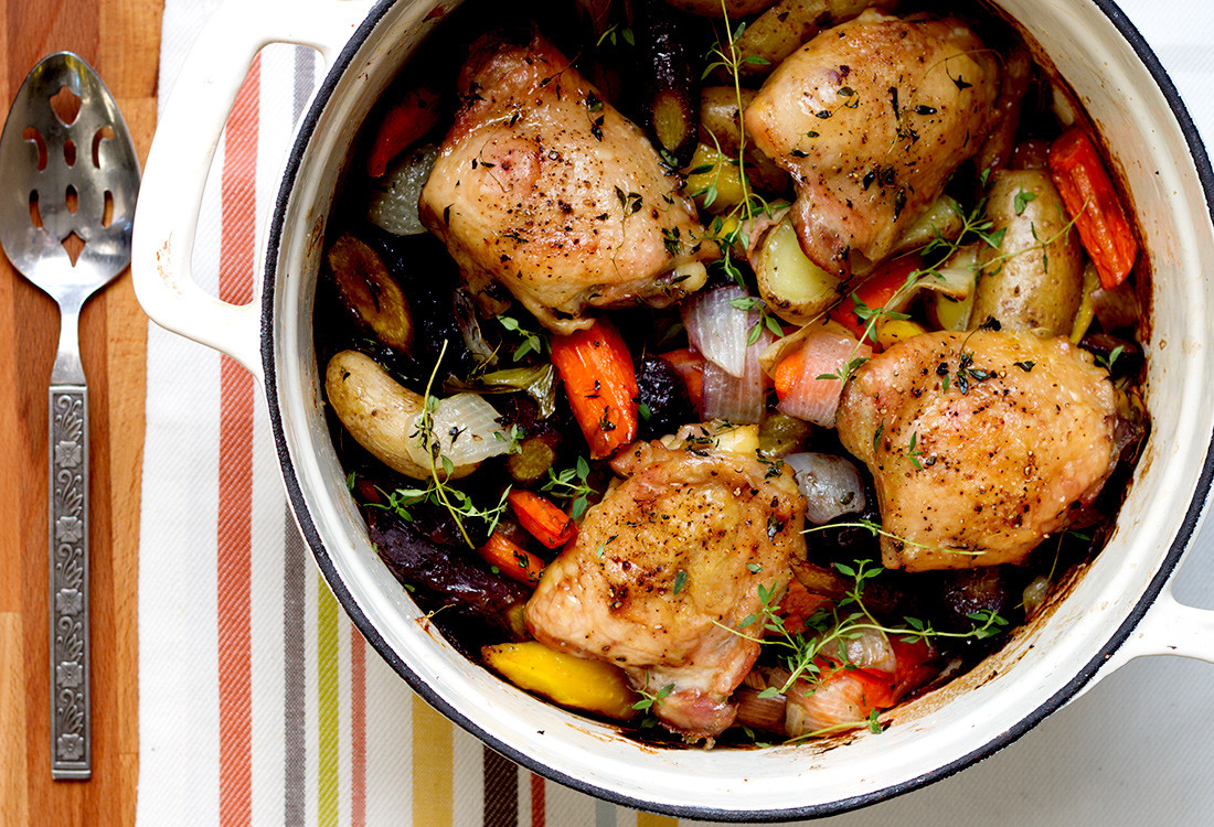 Slow Roasted Chicken
 American Health Recipes Slow Roasted Chicken with Ve ables