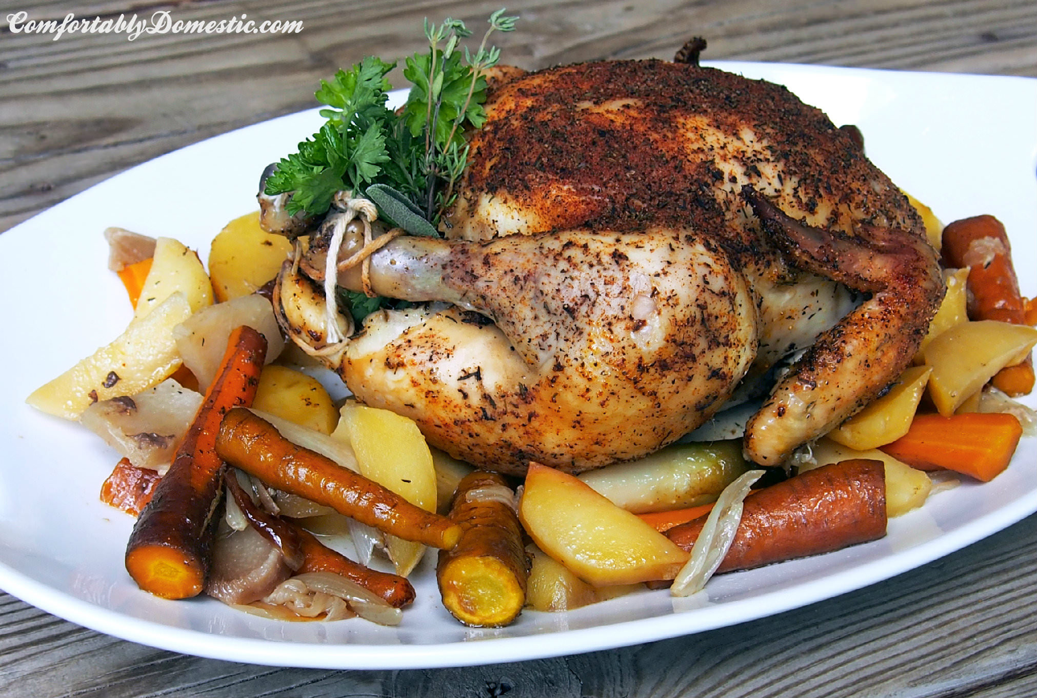 Slow Roasted Chicken
 Slow Cooker Whole Roasted Chicken fortably Domestic