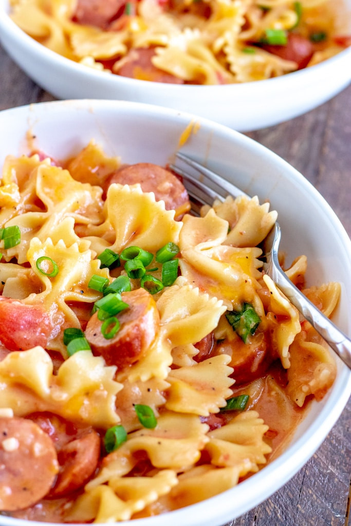 Smoked Sausage Recipes For Dinner
 Creamy Sausage Pasta dinner made in one pan