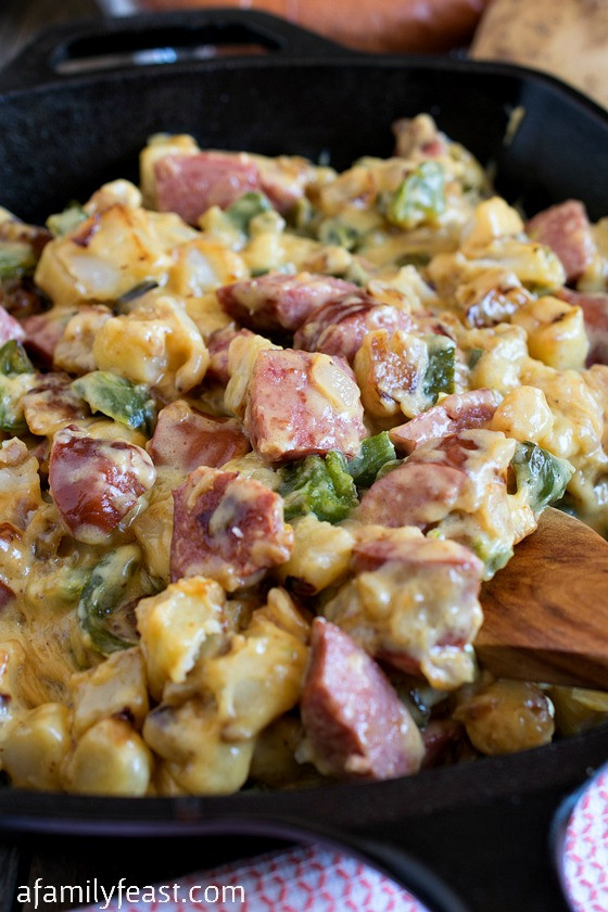 Smoked Sausage Recipes For Dinner
 Cheesy Smoked Sausage Skillet A Family Feast