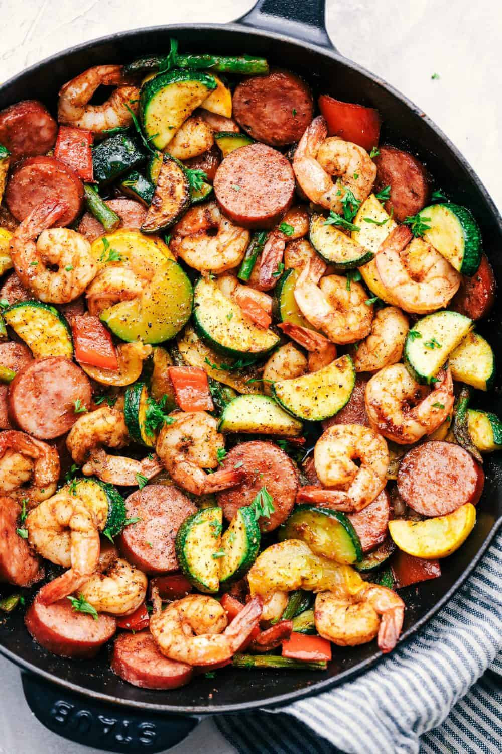 Smoked Sausage Recipes For Dinner
 Cajun Shrimp and Sausage Ve able Skillet