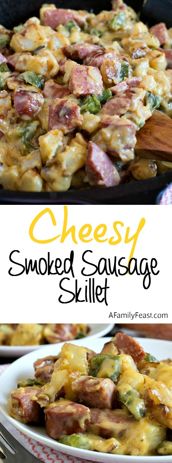 Smoked Sausage Recipes For Dinner
 Cheesy Smoked Sausage Skillet A Family Feast