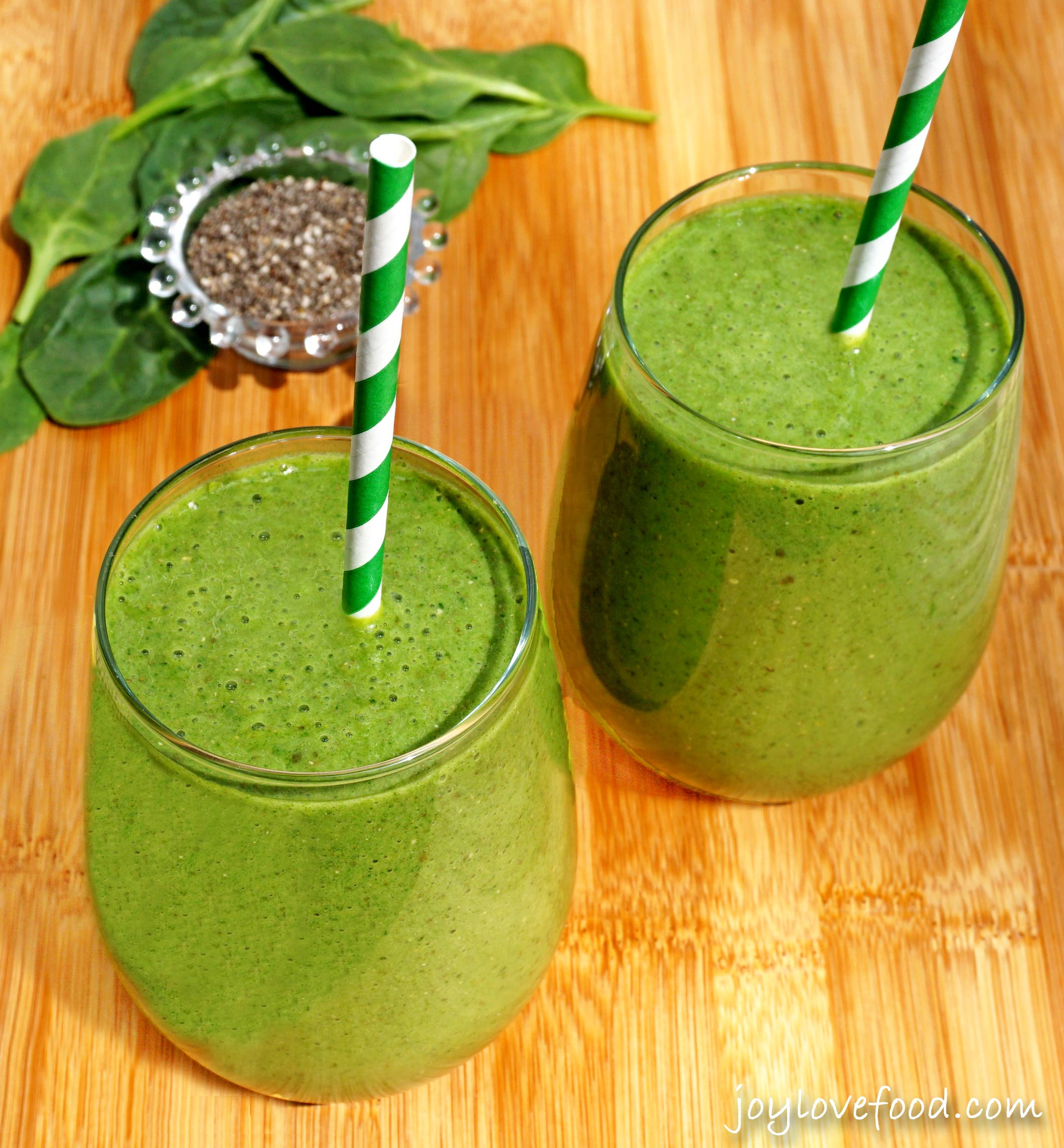 Smoothies With Spinach
 Spinach Banana Chia Seed Smoothies Joy Love Food