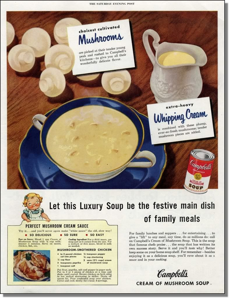 Smothered Chicken Recipe With Cream Of Mushroom Soup
 1952 Campbell s Cream of Mushroom Soup Smothered Chicken