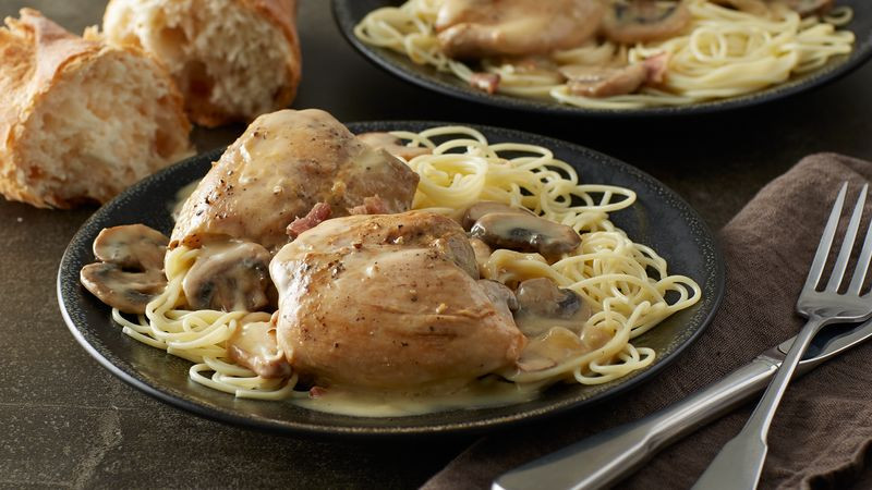 Smothered Chicken Recipe With Cream Of Mushroom Soup
 Slow Cooker Smothered Chicken Recipe BettyCrocker