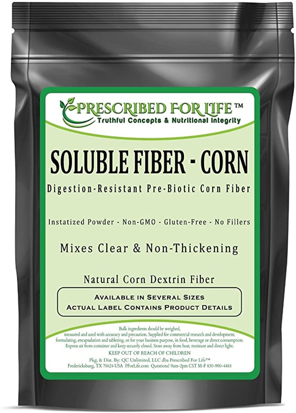 Soluble Corn Fiber
 Fiber Corn Soluble Non GMO Digestion Resistant Pre