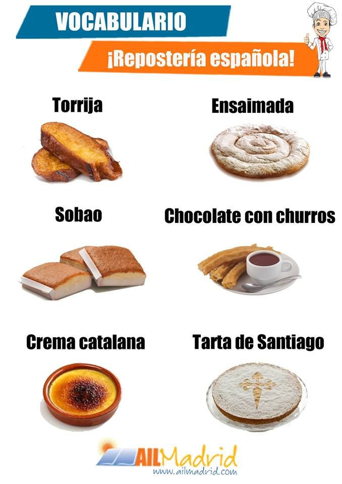 Spanish Desserts Menu
 Lazy Sunday Have a good start with some delicious Spanish