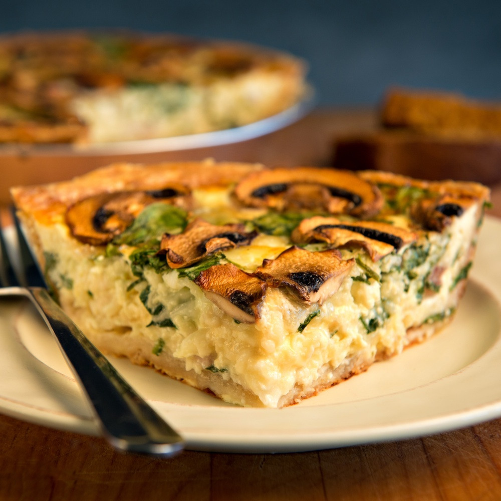 Spinach And Mushroom Quiche
 Quiches Pot Pies & Pasties