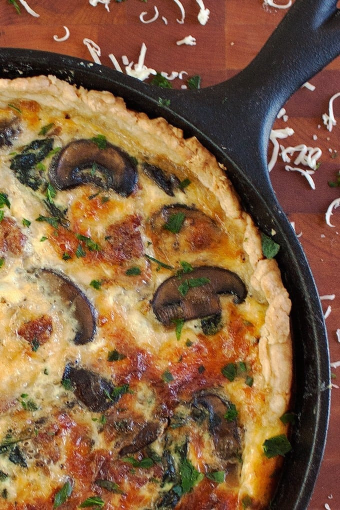 Spinach And Mushroom Quiche
 Sausage Mushroom and Spinach Quiche 2Teaspoons