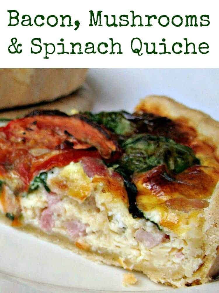 Spinach Mushroom Bacon Quiche
 Bacon and Spinach Quiche – Lovefoo s