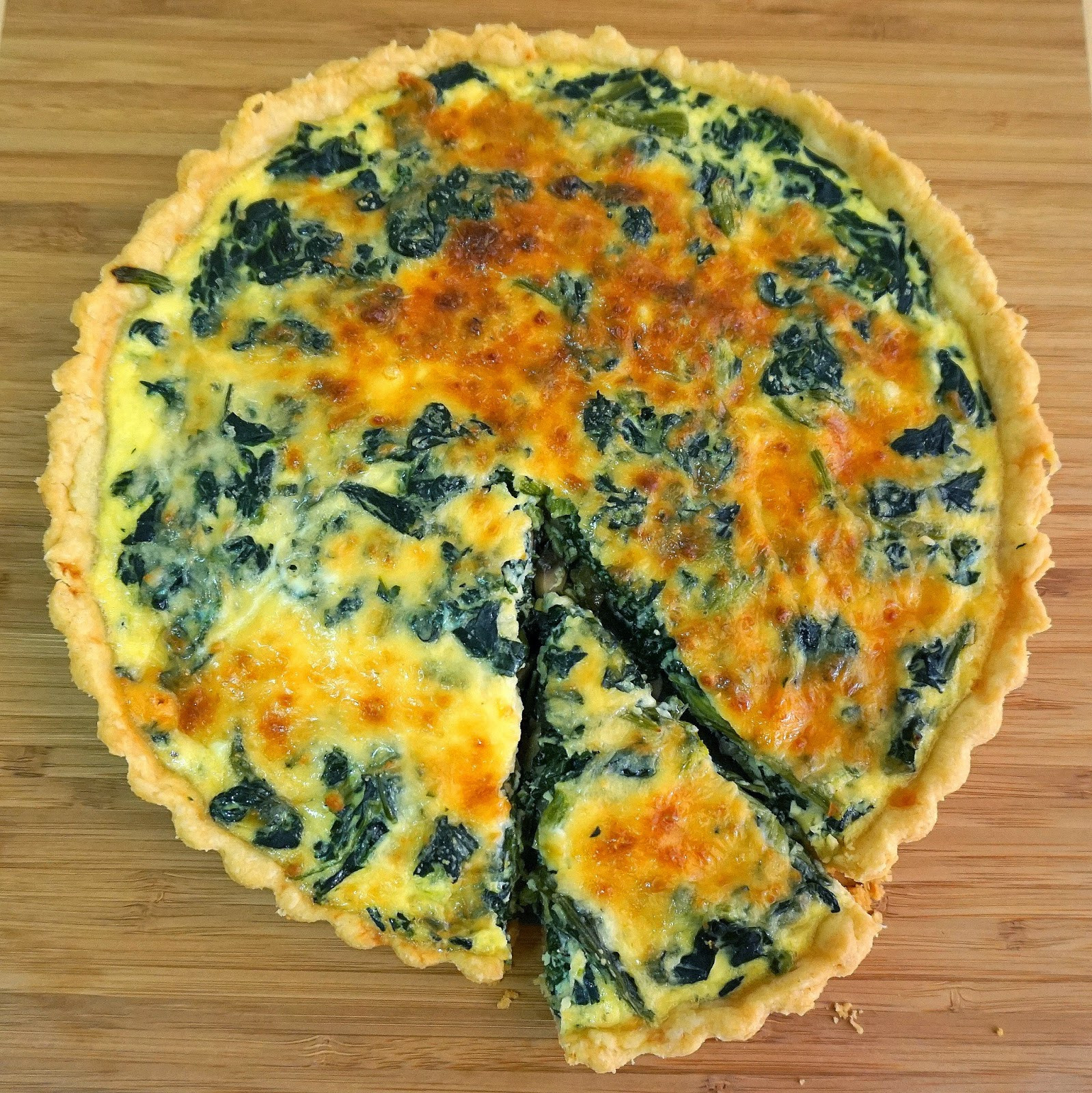 Spinach Mushroom Bacon Quiche
 Spinach bacon and Mushroom Quiche Sherbakes