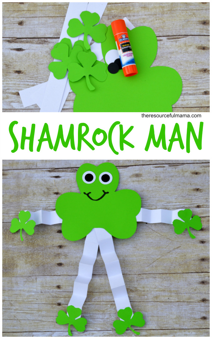 St Patrick Day Art And Crafts For Preschoolers
 St Patrick s Day Shamrock Man Craft The Resourceful Mama