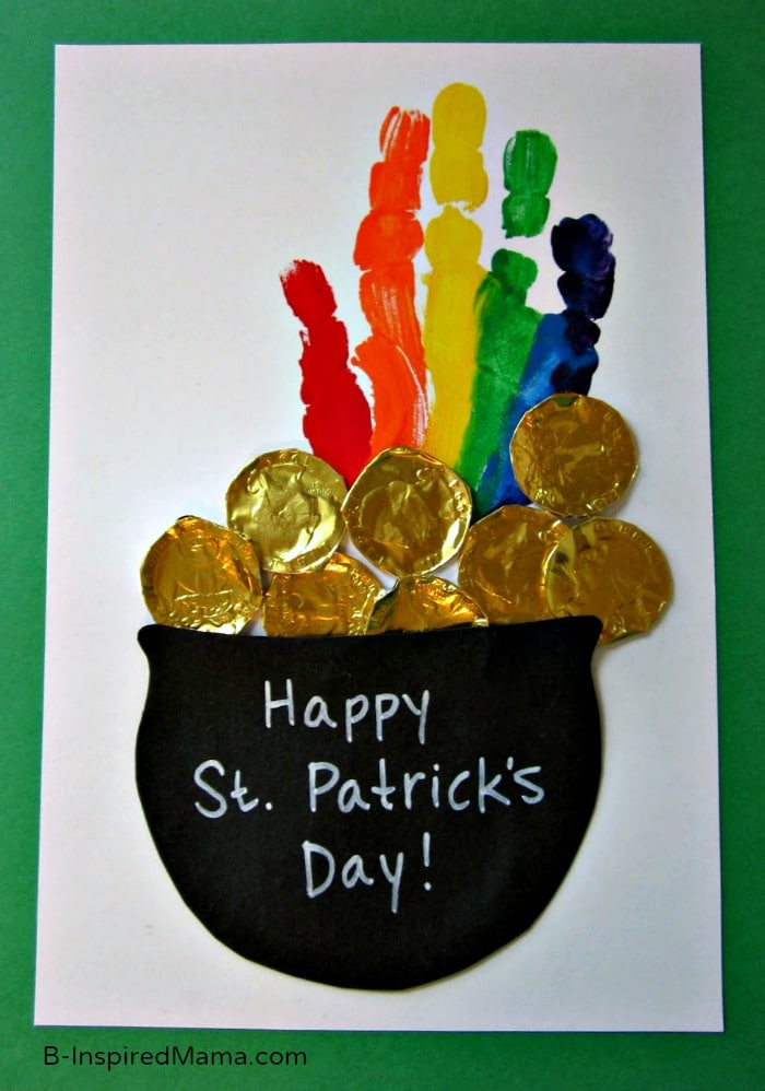 St Patrick Day Art And Crafts For Preschoolers
 Super Cute Kids St Patrick s Day Rainbow Handprint Craft