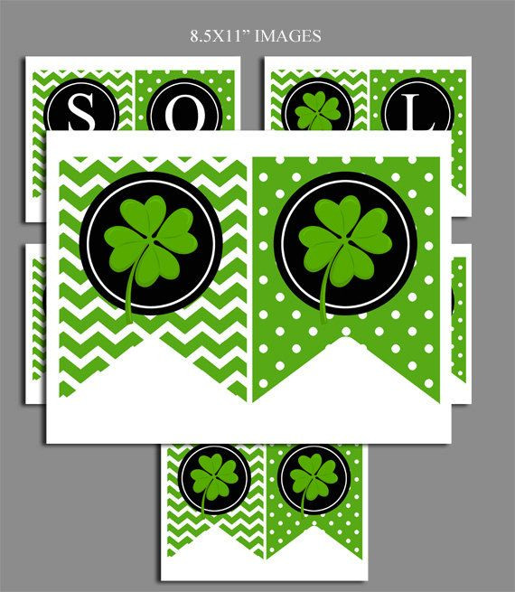 St Patrick Day Party Names
 St Patrick s Day So Lucky Banner Printable by