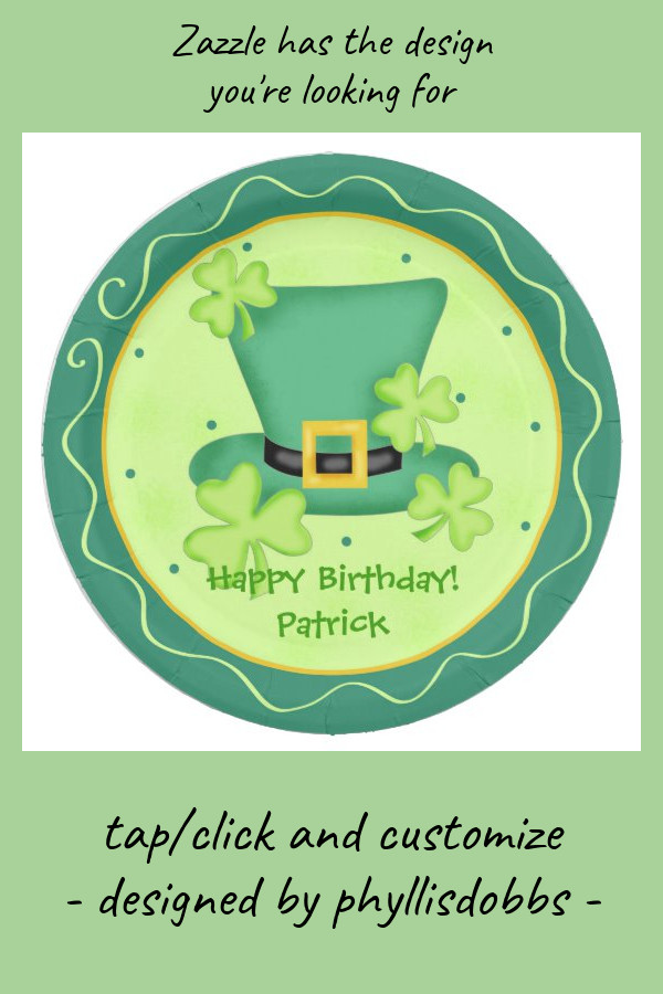 St Patrick Day Party Names
 St Patrick s Day Happy Birthday Name Personalized Paper