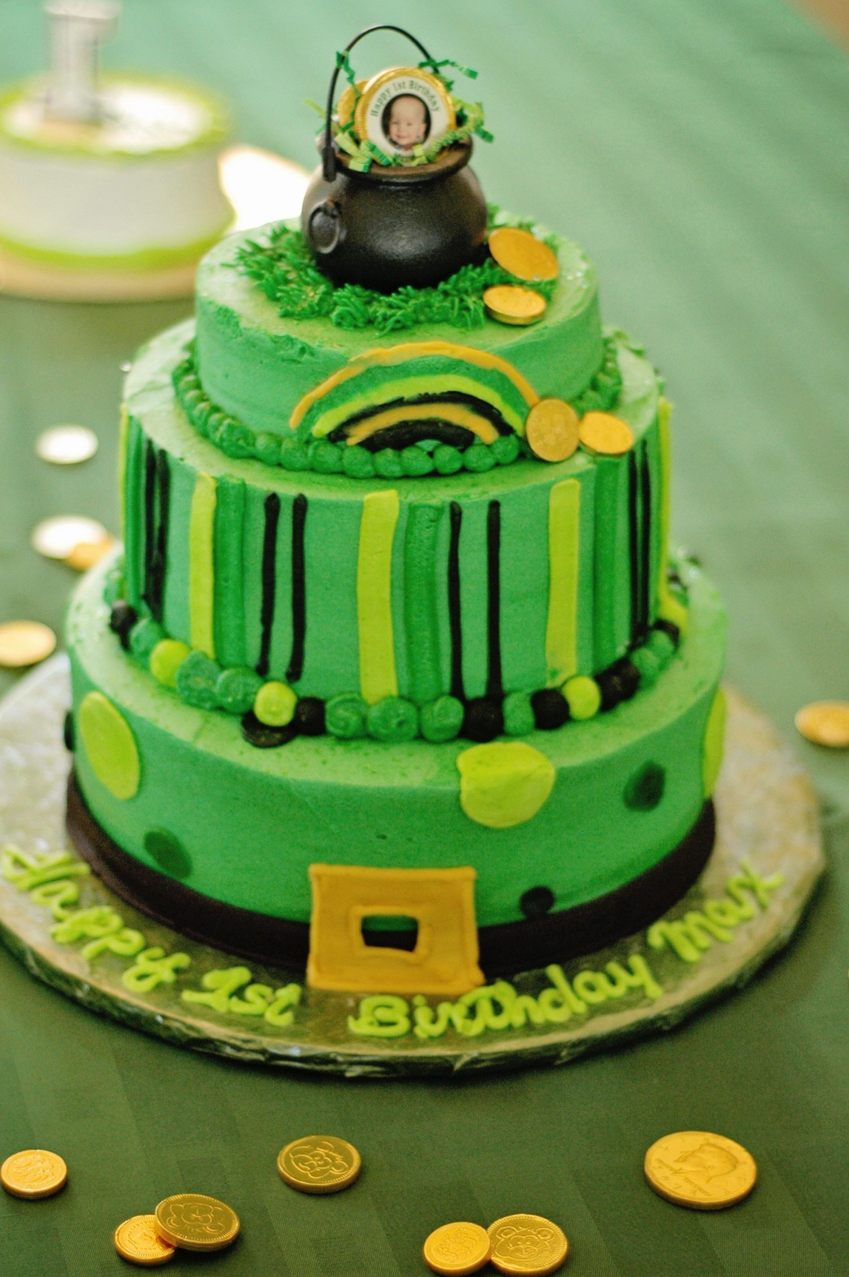St Patrick's Day Cake Ideas
 My sweet boy s 1st Birthday on St Patrick s Day cake