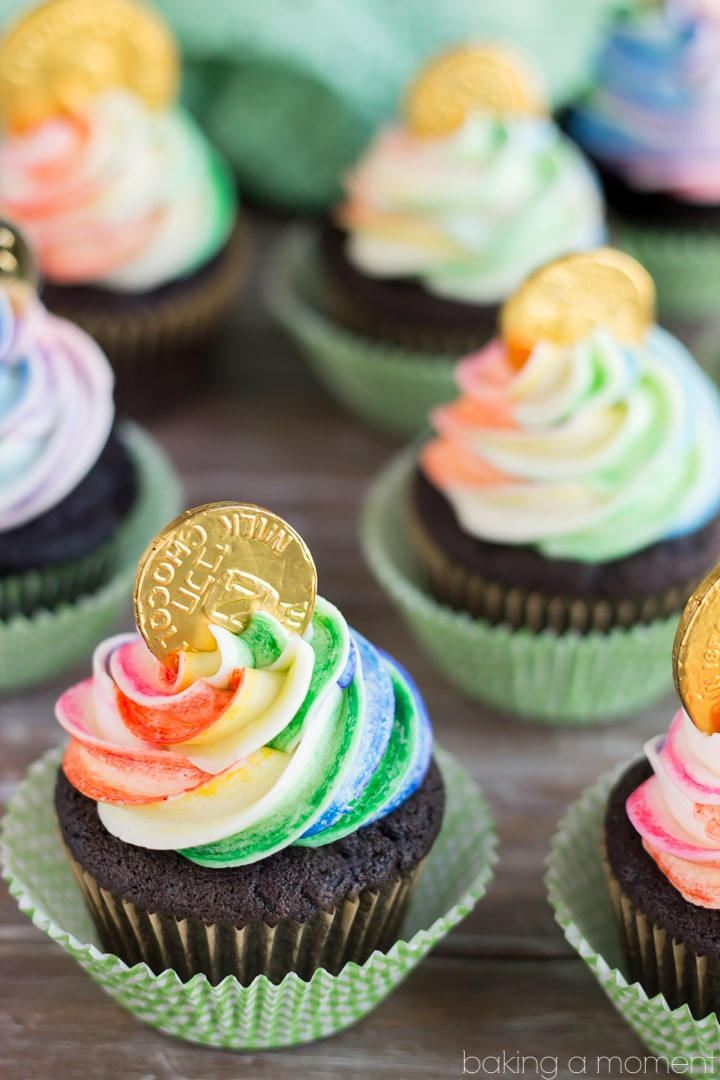St Patrick's Day Cake Ideas
 Pot of Gold Cupcakes Baking A Moment