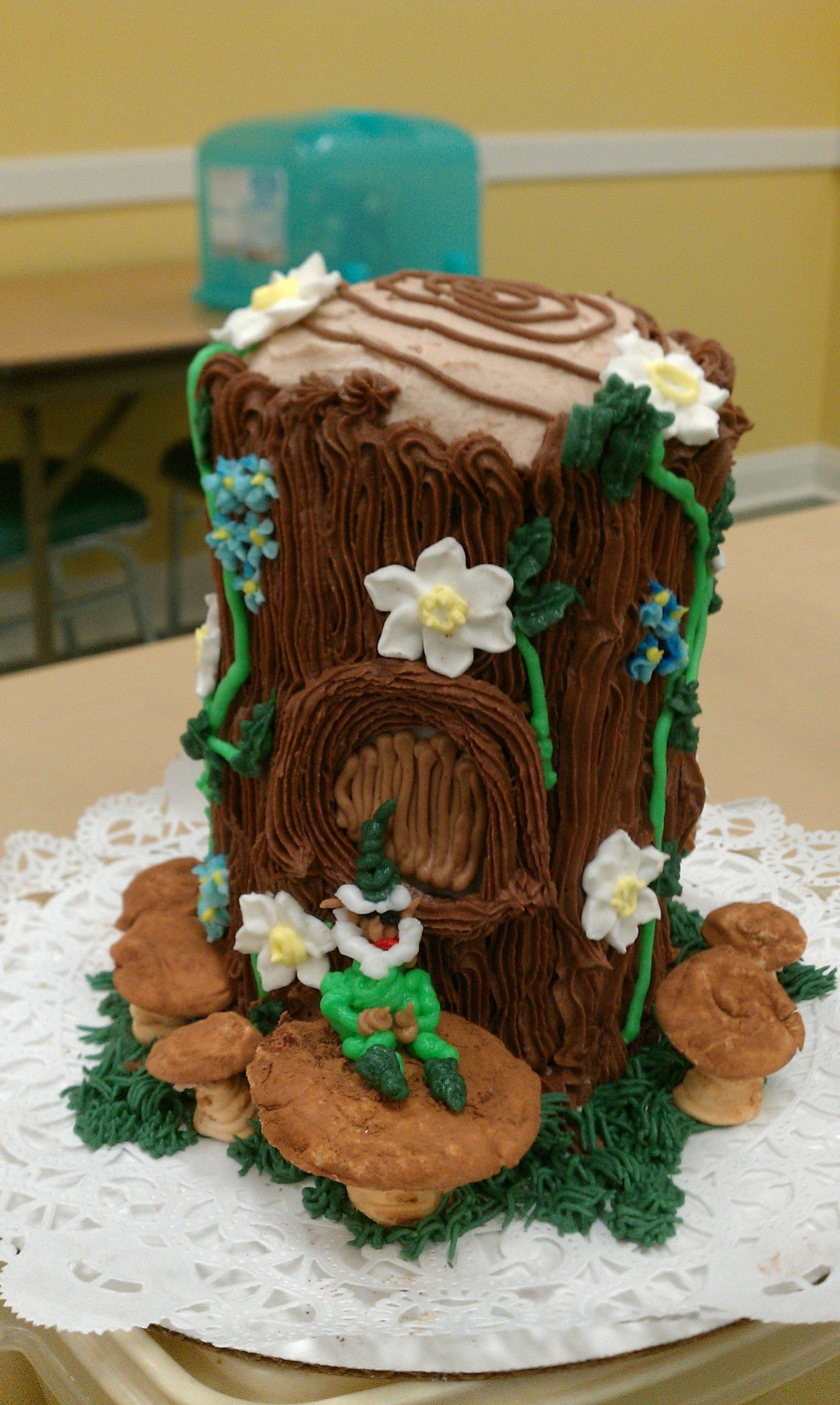 St Patrick's Day Cake Ideas
 St Patrick s day log cake with flowers and leprechauns