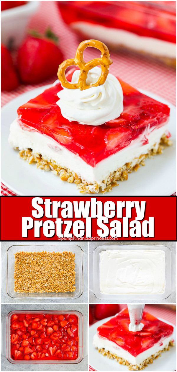 Strawberry Pretzel Jello Dessert With Fresh Strawberries
 Strawberry Pretzel Salad A Pumpkin And A Princess
