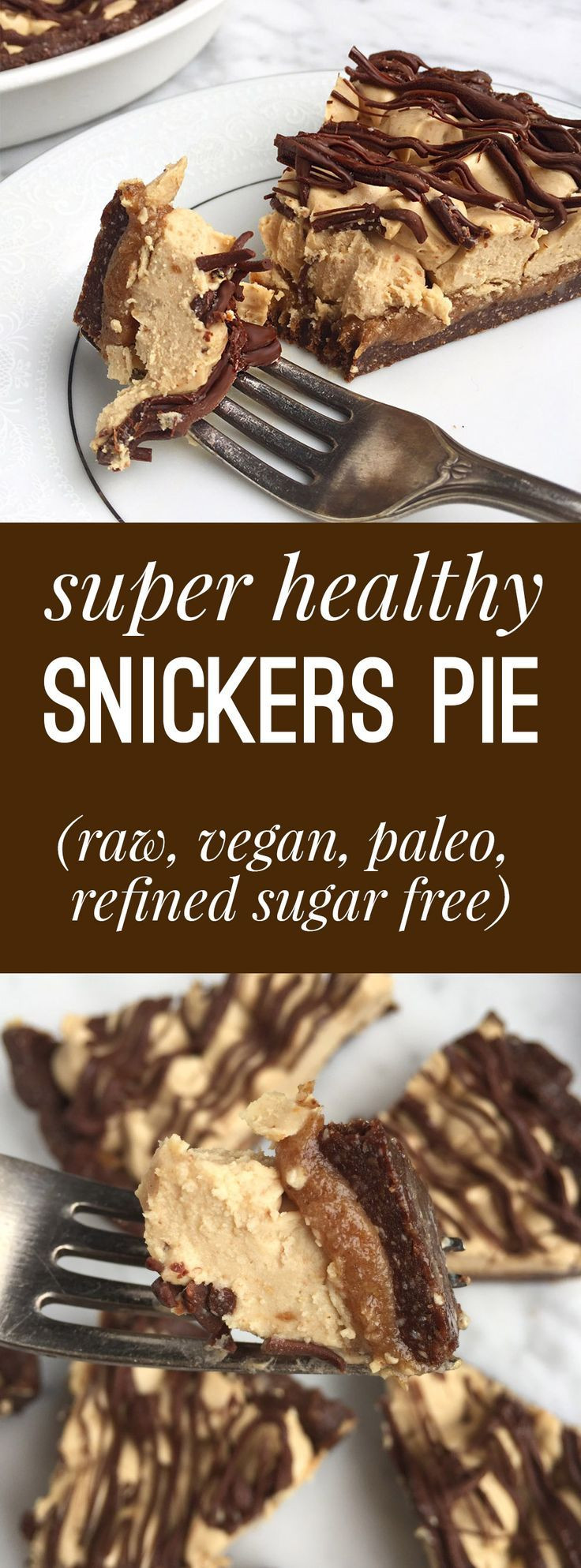 Sugar Free Vegan Desserts
 Healthy Snickers Pie Raw Vegan Gluten Grain Free