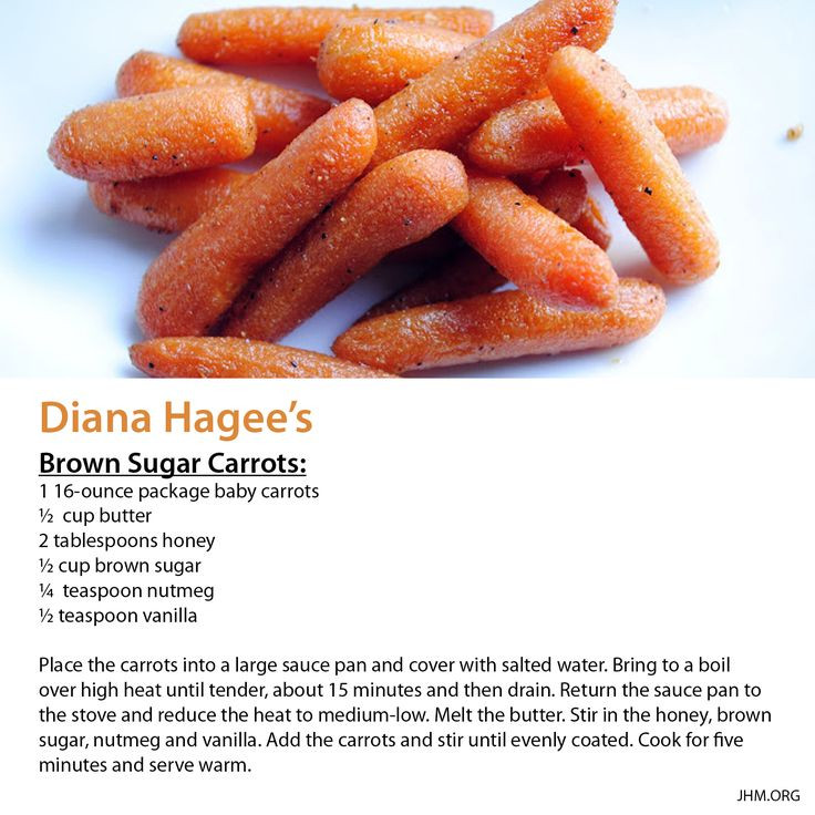 Sweet Baby Carrot
 Enjoy a delicious recipe from Diana Hagee s kitchen